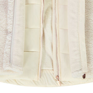 Μπουφάν bi-matière βαμβακερό και  sherpa για bebe κορίτσι 