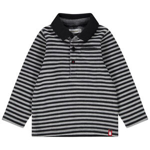 Polo manches longues à rayures pour bébé garçon Main Polo manches longues à rayures pour bébé garçon