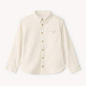 Chemise manches longues unie pour garçon 