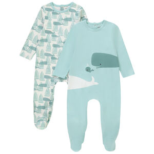 "Σετ από 2 dors-bien από jersey με σχέδιο φάλαινας για μωρό αγόρι" 