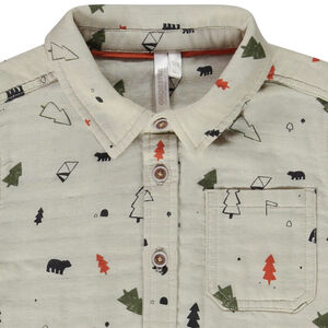 Πουκάμισο μακρυμάνικο με σχέδιο δάσους για μωρό αγόρι 