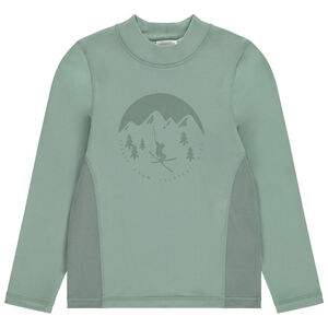 Πλεκτό με ψηλό λαιμό και σχέδιο σκι για αγόρι 