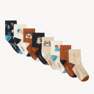 Lot de 8 paires de chaussettes normales fantaisie pour garçon  