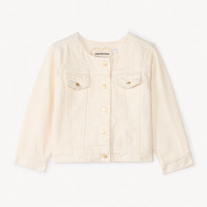 Μπλε τζιν μπουφάν με κουμπιά για κορίτσια μωρά. 