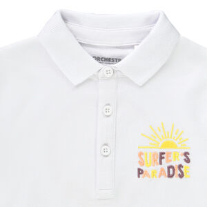 Polo manches courtes en jersey avec broderies pour garçon 