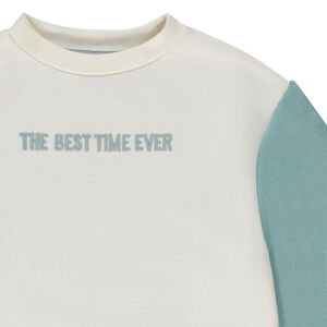 "Φούτερ με εφέ color block και κέντημα για κορίτσι" 