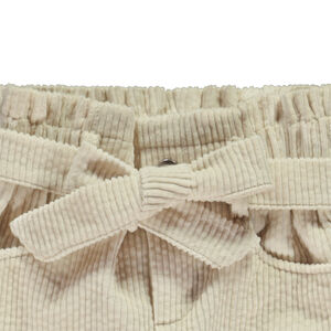 Παντελόνι slim βελουτέ με ζώνη για κορίτσι 