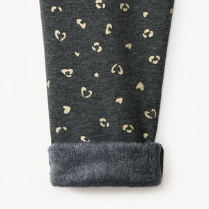 Φόρμα jogging molleton με σχέδιο taches και επένδυση για κορίτσι 