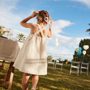 Φόρεμα με τιράντες από αγγλική κέντημα για κορίτσι 