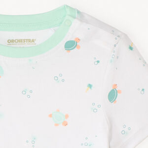 T-shirt με κοντά μανίκια με σχέδιο χελώνες για αγόρι μωρού 