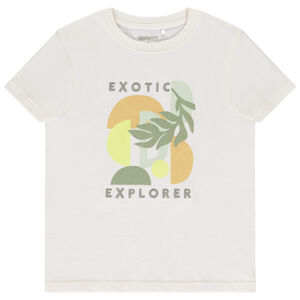 Κοντομάνικο μπλουζάκι φαντεζί με κέντημα για αγόρι 