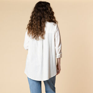 Πουκάμισο μακρυμάνικο εγκυμοσύνης και θηλασμού με ρίγες και τσέπη 
