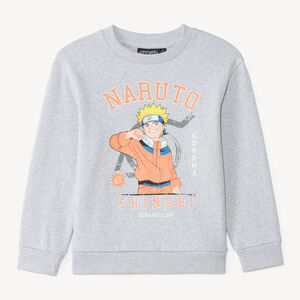 Φούτερ μακρυμάνικο αγοριού γκρι με σιέλ Naruto 