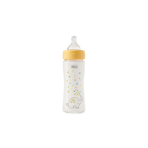 MOYEN BIBERON Biberon PERFECT EASY, verre, 240 ml - YELLOW - 0m+ 