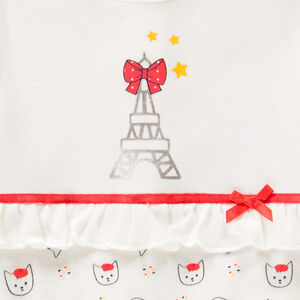 Φορμάκι μακρυμάνικο σχέδιο φαντεζί για bebe κορίτσι 