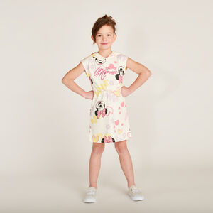 Φόρεμα με κοντά μανίκια και κουκούλα Minnie Disney για κορίτσι 