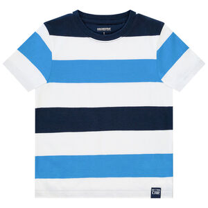 T-shirt κοντομάνικο με μεγάλες ρίγες για αγόρι Main T-shirt κοντομάνικο με μεγάλες ρίγες για αγόρι