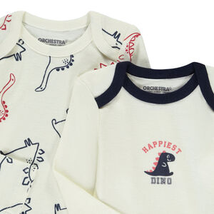 Σέτ από 5 μακρυμάνικα σώματα με σχέδιο δεινοσαύρων για αγόρι μωρού 