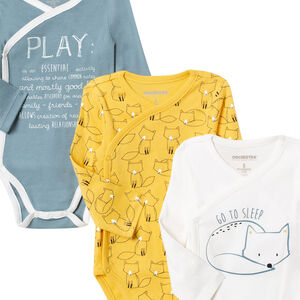 Σετ από 5 μακρυμάνικα σώματα με σχέδιο αλεπούδες για μωρό αγόρι 