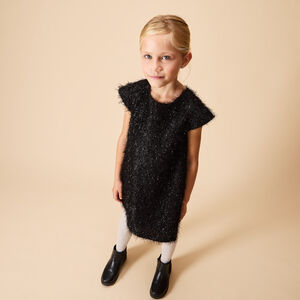 Γιορτινή φόρεμα με κοντά μανίκια και φούντες για κορίτσι 