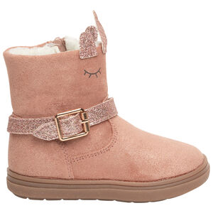 Μποτάκια με εφέ irisé print μονόκερος και λεπτομέρειες με glitter για κορίτσι 