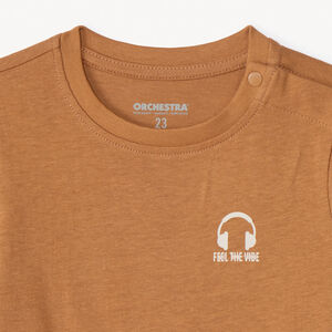 Σετ 3 μονόχρωμα πλεκτά t-shirt με κοντά μανίκια για μωρό αγόρι από jersey 