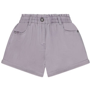 Σορτς μονόχρωμο πάνινο για κορίτσι 