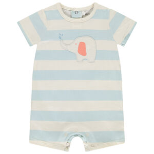 Σαλοπέτα ριγέ με πατσα elephant για μωρό αγόρι 