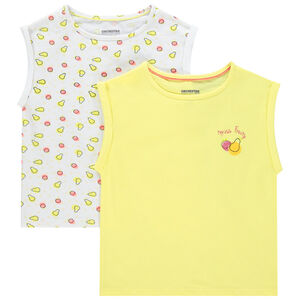 Σετ από 2 t-shirts μονόχρωμα/με σχέδια κοντομάνικο Main Σετ από 2 t-shirts μονόχρωμα/με σχέδια κοντομάνικο