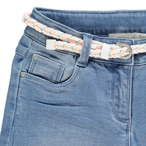 Jean large effet used με ζώνη αφαιρούμενη tressée 