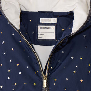 Υφασμάτινο μπουφάν με επένδυση και σχέδιο αστέρια για κορίτσι 
