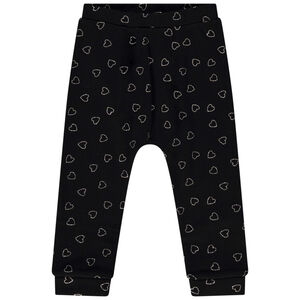 Φόρμα jogging με σχέδιο καρδιές με glitter για bebe κορίτσι 