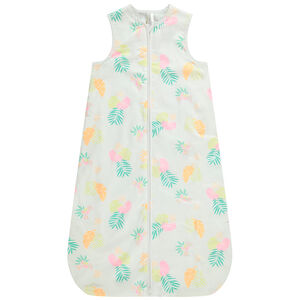 Γιγκοτούσα από seersucker με τροπικό τύπωμα TOG 0.5 για μωρό κορίτσι 
