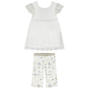 "Σέτ 2 τμχ. με κεντημένη τούνικα + εκτυπωμένο σορτσάκι για κορίτσι" 