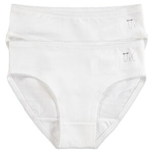 Σετ 2 βαμβακερά βρακάκια με τυπωμένο λογότυπο 