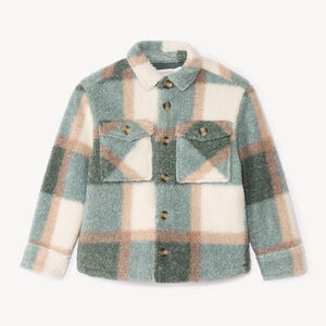 Veste manches longues en molleton à carreaux pour garçon  