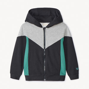 Gilet molleton à capuche avec empiècements pour garçon 