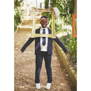 Pantalon chino en coton piqué uni pour garçon 