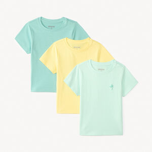 Σετ 3 κοντομάνικων μπλουζών με κέντημα φοίνικα για αγοράκι. 