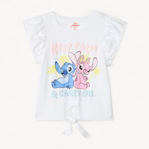 T-shirt με κοντά μανίκια Stitch και Angel Disney για κορίτσι 