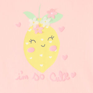 Αμάνικο μπλουζάκι με σχέδιο λεμόνι για κορίτσι μωρό 