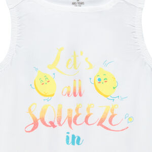 Αμάνικο μπλουζάκι μονόχρωμο για κόριτσι 