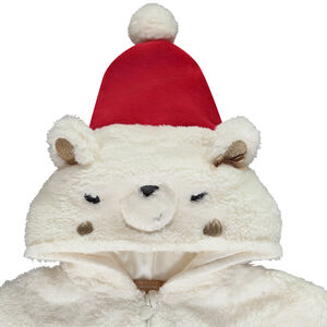 Πιτζάμα σε στυλ παιχνιδιού από sherpa με σχέδιο αρκούδας πολικής για Χριστούγεννα για bebe κορίτσι 