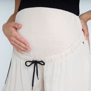 Φαρδύ και ελαφρύ παντελόνι πυτζάμας εγκυμοσύνης με ψηλή ζώνη jersey 