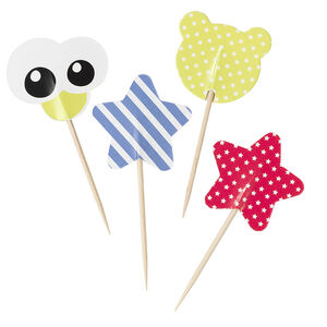 Σύνολο 10 ξύλινων διακοσμητικών για τούρτα γενεθλίων Δράκος 