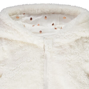 Ζακέτα φλις με κουκούλα από sherpa για μωρό κορίτσι 