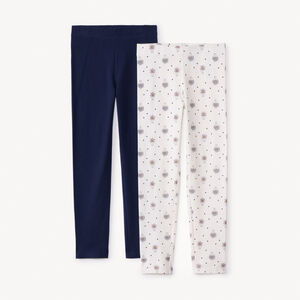 Σετ από 2 φαντεζί κολάν jersey για κορίτσι 