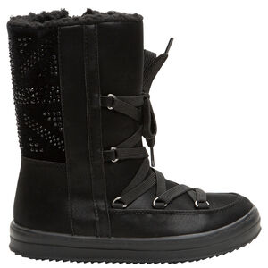 Χαμηλές μπότες με γούνινη επένδυση σε στυλ après-ski και κορδόνια, από 28 έως 35 