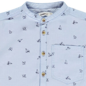 Πουκάμισο κοντομάνικο με σχέδιο ιστιοφόρα για αγόρι 
