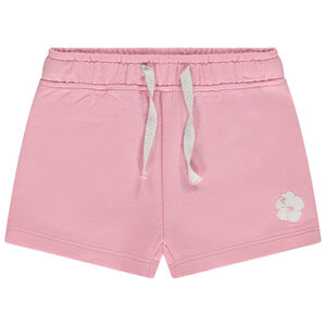 Σορτς μονόχρωμο σε molleton με sugar print fleur hawaiienne για bebe κορίτσι 